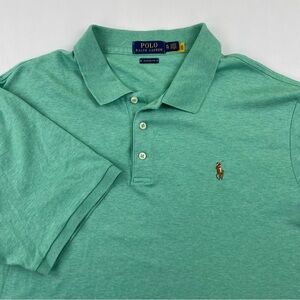 POLO Ralph Lauren Shirt Color Pony Mens XL Green Classic Fit Soft Polo Shirt EXC